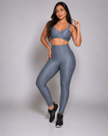 Conjunto Fitness Luxo Feminino – Top + Calça Legging Academia
