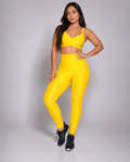 Conjunto Fitness Luxo Feminino – Top + Calça Legging Academia