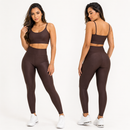 Conjunto Academia Feminino – Legging + Top Alta Compressão Zero Transparência