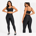 Conjunto Academia Feminino – Legging + Top Alta Compressão Zero Transparência