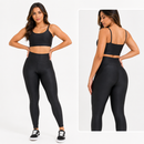 Conjunto Academia Feminino – Legging + Top Alta Compressão Zero Transparência
