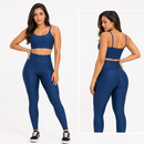 Conjunto Academia Feminino – Legging + Top Alta Compressão Zero Transparência