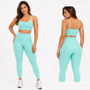 Conjunto Academia Feminino – Legging + Top Alta Compressão Zero Transparência