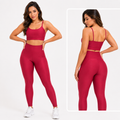 Conjunto Academia Feminino – Legging + Top Alta Compressão Zero Transparência