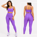Conjunto Academia Feminino – Legging + Top Alta Compressão Zero Transparência