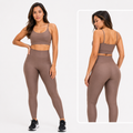 Conjunto Academia Feminino – Legging + Top Alta Compressão Zero Transparência