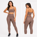 Conjunto Academia Feminino – Legging + Top Alta Compressão Zero Transparência