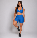 Conjunto Fitness Feminino Brasil Edition – Top com Bojo + Bermuda Modeladora