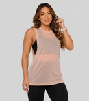 Regata Transparente Fitness Feminina – Tule Leve para Academia e Treino
