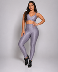 Conjunto Fitness Luxo Feminino – Top + Calça Legging Academia