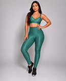 Conjunto Fitness Luxo Feminino – Top + Calça Legging Academia