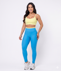 Conjunto Fitness Feminino – Legging + Top Bicolor com Bojo