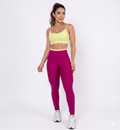 Conjunto Fitness Feminino – Legging + Top Bicolor com Bojo