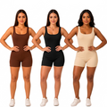 Kit 3 Macaquinhos Fitness Femininos – Ribana Canelada Premium Modeladora