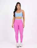 Conjunto Fitness Feminino – Legging + Top Bicolor com Bojo