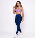 Conjunto Fitness Feminino – Legging + Top Bicolor com Bojo
