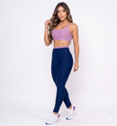 Conjunto Fitness Feminino – Legging + Top Bicolor com Bojo