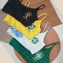 Cropped Top Alça Fina Feminino fitness Copa 2026 ESTHER BRAZIL