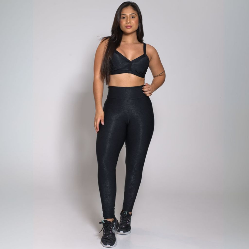 Conjunto Fitness Luxo Feminino – Top + Calça Legging Academia
