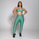 Conjunto Fitness Luxo Feminino – Top + Calça Legging Academia