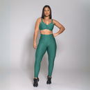 Conjunto Fitness Luxo Feminino – Top + Calça Legging Academia