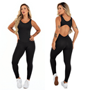 Macacão Fitness Feminino – Costas Abertas Modeladora em Suplex Premium