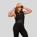Regata Transparente Fitness Feminina – Tule Leve para Academia e Treino