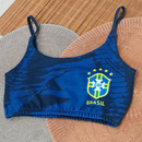 Cropped Top Alça Fina Feminino fitness Copa 2026 ESTHER BRAZIL