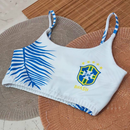 Cropped Top Alça Fina Feminino fitness Copa 2026 ESTHER BRAZIL