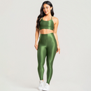Conjunto Fitness Feminino Trilobal Canelado – Top Alcinha + Legging Cós Alto Modelador Brilhoso Academia e Treino