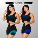 Kit 2 Conjuntos Fitness Femininos – Cintura Alta Modeladora Zero Transparência