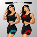 Kit 2 Conjuntos Fitness Femininos – Cintura Alta Modeladora Zero Transparência