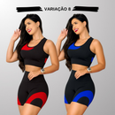 Kit 2 Conjuntos Fitness Femininos – Cintura Alta Modeladora Zero Transparência