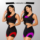 Kit 2 Conjuntos Fitness Femininos – Cintura Alta Modeladora Zero Transparência