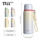 WATERSY 500ml Garrafa Térmica liso espacial Quente & Frio Com Isolamento Térmico