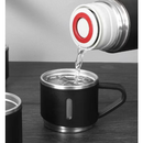 Garrafa Termica Inox 500ml Agua ou Cafe Quente & Frio Com Tampa Copinho Academia Escolar
