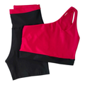 Conjunto Bicolor Academia Feminino – Top + Short Zero Transparência