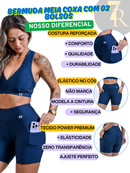 Bermuda Meia Coxa Feminina 7 Regras Suplex Power com Bolsos – Zero Transparência, compressão, dia
