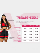 Conjunto Academia Feminino Top e Short Cintura Alta