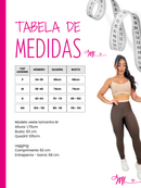 Conjunto Fitness Calça Legging e Top com Bojo Feminino Bicolor Academia Costura Reforçada Cós Alto