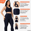 Conjunto Feminino Fitness Canelado Zero Transparencia Legging e Top Academia Treino