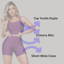 KIT 2 CONJUNTOS FITNESS FEMININO ACADEMIA TOP E SHORT ACADEMIA MUSCULAÇÃO