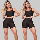 Kit 2 Conjuntos Fitness Feminino  – Top + Short Cintura Alta