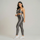 Conjunto Fitness Feminino Trilobal Canelado – Top Alcinha + Legging Cós Alto Modelador Brilhoso Academia e Treino