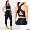 Conjunto Fitness Canelado Feminino – Legging + Top Zero Transparência