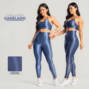 Conjunto Fitness Feminino Trilobal Canelado – Top Alcinha + Legging Cós Alto Modelador Brilhoso Academia e Treino