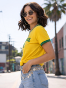 T-shirt Camiseta Do Brasil Camisa Feminina Estampada Lançamento Copa Envio Imediato