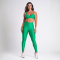 Conjunto Fitness Luxo Feminino – Top + Calça Legging Academia