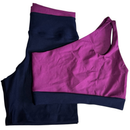Conjunto Bicolor Academia Feminino – Top + Short Zero Transparência