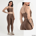 Conjunto Fitness Canelado Feminino – Legging + Top Zero Transparência